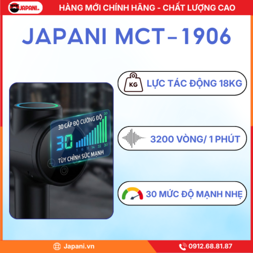 Thông Tin Chi Tiết Về Sản Phẩm Máy Mát Xa JAPANI MCT-1906