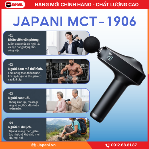 Khả năng linh hoạt của máy mát xa JAPANI MCT-1906