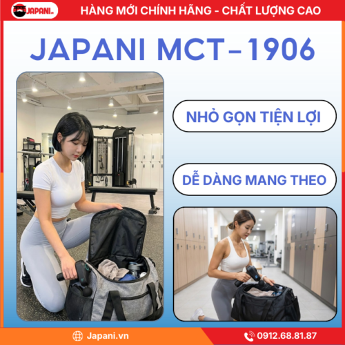 Máy mát xa JJAPANI MCT-1906 Thiết Kế Nhỏ Gọn, Tiện Lợi