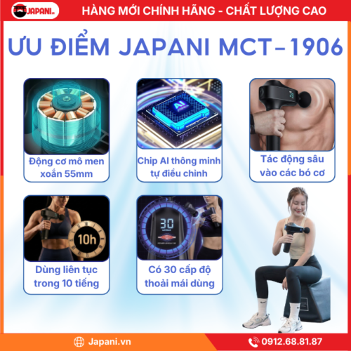Ưu Điểm Nổi Bật của Máy mát xa cầm tay JAPANI MCT-1906