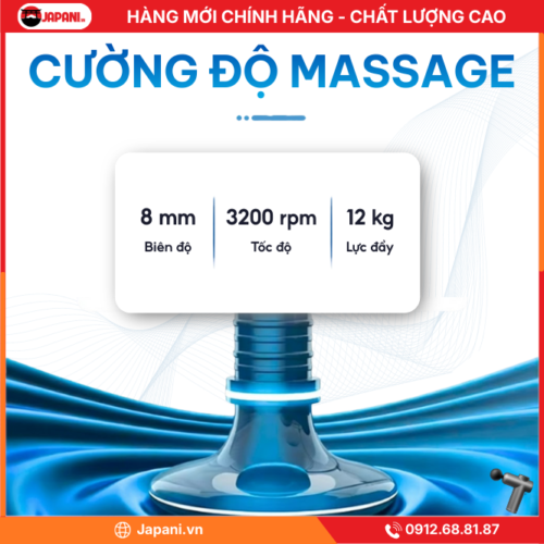 Cường dộ massageMáy massage cầm tay JAPANI MCT-1913 sở hữu