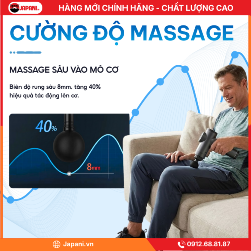 Cương độ massage của Máy massage cầm tay JAPANI MCT-1913