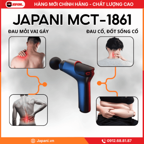 Massage Cầm Tay JAPANI MCT-1861 Thiết Kế Nhỏ Gọn, Trọng Lượng Nhẹ