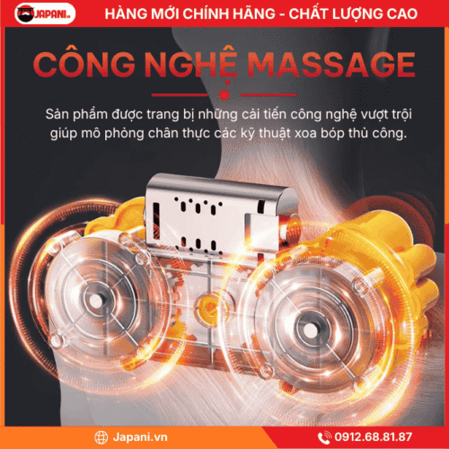 Công Nghệ Massage Của Chăn Massage Vai Cổ Lưng JAPANI CVG-1979