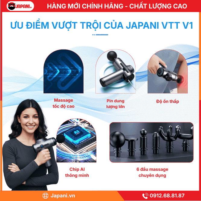 Ưu Điểm Nổi Bật của Máy massage cầm tay JAPANI VTT V1