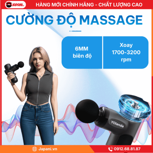 Tốc độ máy massage cầm tay Đa Dạng Đầu Massage Chuyên Biệt cho Máy Xoa Bóp Cầm Tay JAPANI Yolanda CM20F