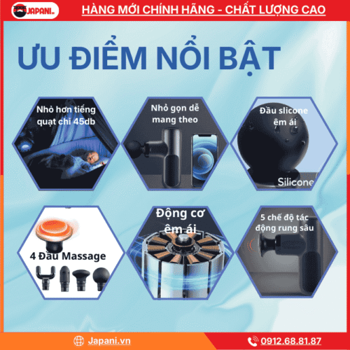 Ưu Điểm Nổi Bật Của Súng Massage Cầm Tay JAPANI MCT-2348