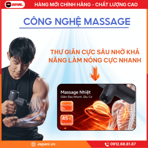 Công Nghệ Massage Nhiệt Hiện Đại máy massage cầm tay Japani MCT-2348