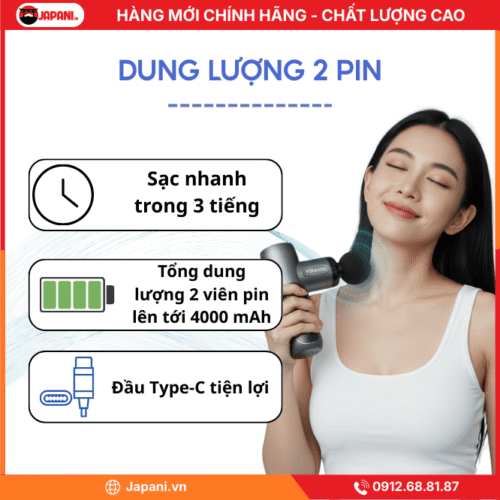 Dung lượng pin Máy đấm bóp cầm tay JAPANI MCT-2348