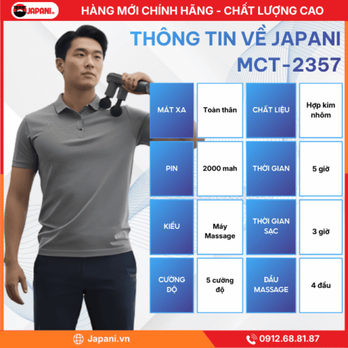 Thông Tin Chi Tiết Của Máy Mát Xa 2 Đầu JAPANI MCT-2357