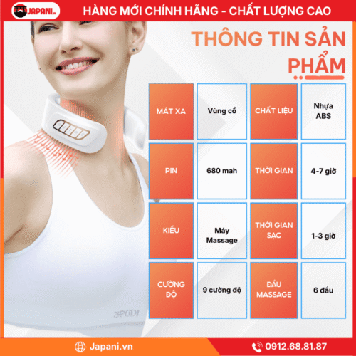 Thông Tin Chi Tiết về Máy Massage Cổ JAPANI MS 1964