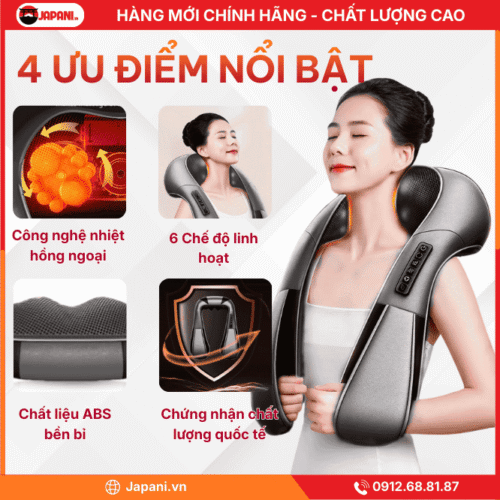 Ưu Điểm Nổi Bật Của Chăn Massage Vai Cổ Lưng JAPANI CVG-1979