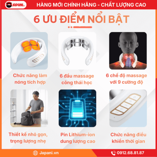 Ưu Điểm Nổi Bật của Thiết Bị Massage Cổ JAPANI MS 1964