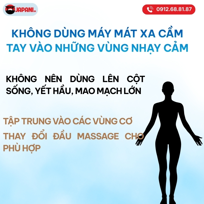 Lưu &yacute; khi d&ugrave;ng m&aacute;y massage cầm tay 