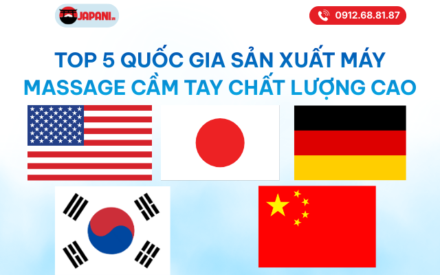 Ảnh đại diện top 5 quốc gia máy massage cầm tay chất lượng