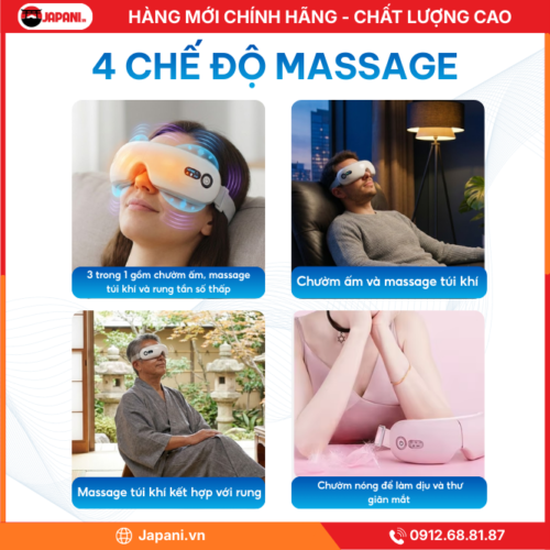4 chế độ massage của JAPANI Sun Power EM-004