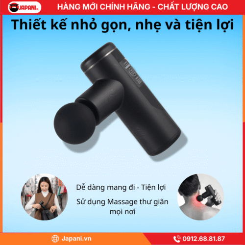 Thiết kế nhỏ gọn, nhẹ & tiện lợi của Súng Massage Cầm Tay JAPANI CM20H