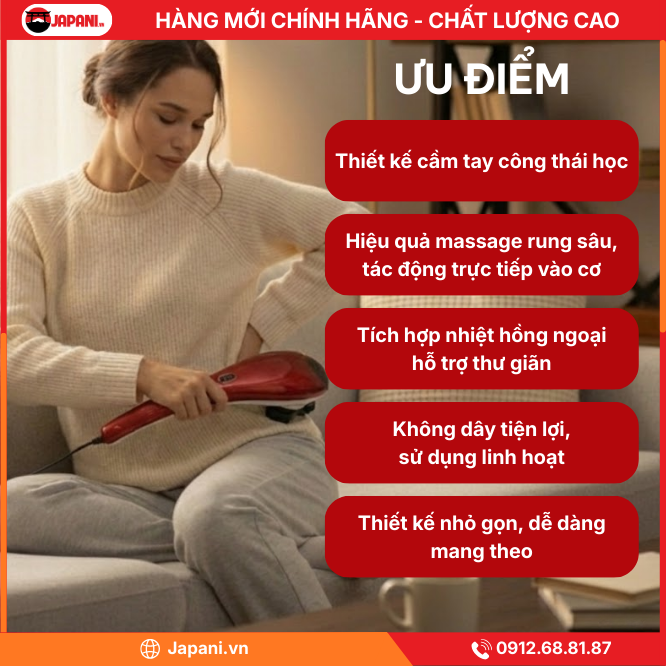 Ưu điểmc của Máy đấm lưng cầm tay MDN-4374