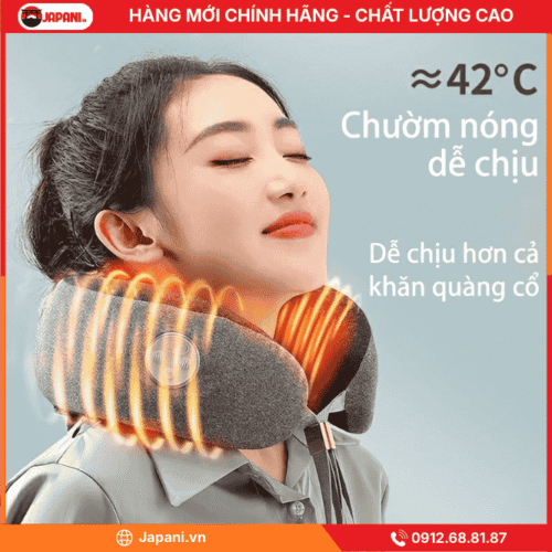 công nghệ chườm nóng của Máy massage cổ JAPANI CVG-4235