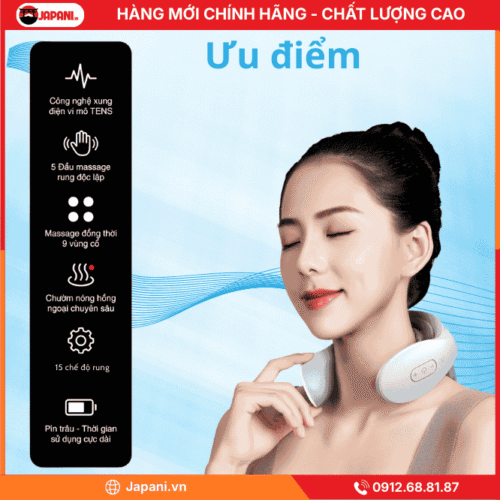 Ưu điểm vượt trội của máy massage cổ vai gáy JAPANI H88