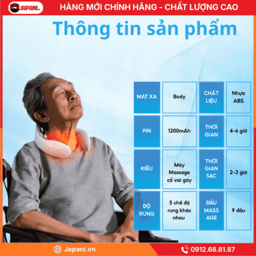 Thông tin chi tiết về máy massage cổ vai gáy JAPANI H88