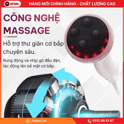 Công Nghệ Mát Xa Của Máy Mát Xa Cầm Tay Điện JAPANI Sun Power AMQ-001