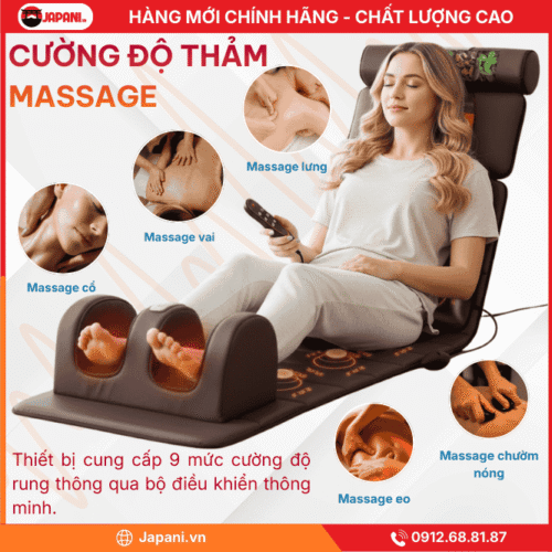 Cường Độ Massage Của Thảm Massage Toàn Thân Đa Năng JAPANI MDN-4337