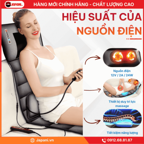 Hiệu Suất Nguồn Điện Của Thảm Massage Toàn Thân Đa Năng JAPANI MDN-4337