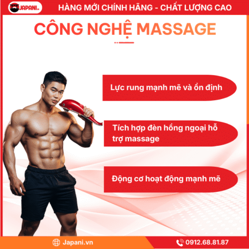 Công nghệ máy massage cầm tay Japanin 606B1 Dolphin