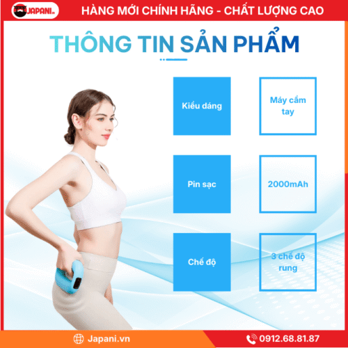 Thông Tin Chi Tiết Sản Phẩm Máy Massage Cầm Tay Dạng Vòng Không Dây JAPANI MCT-4421