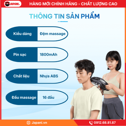 Thông Tin Chi Tiết Sản Phẩm Máy Massage Cầm Tay Đa Năng JAPANI MDN-4248