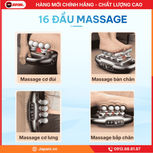 Hệ Thống 16 Đầu Massage Chuyên Biệt của Japani MDN-4248