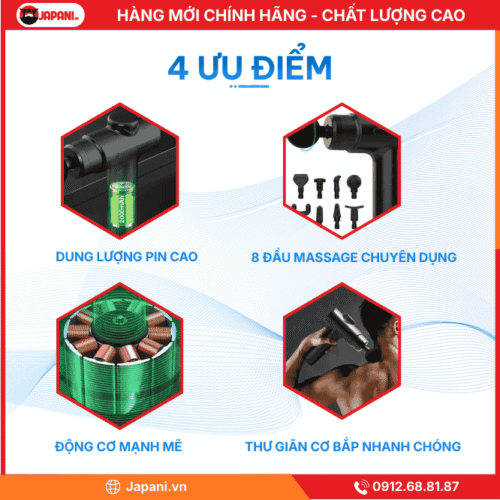Ưu Điểm Nổi Bật của Dụng Cụ Massage Cầm Tay JAPANI Sun Power JMQ24