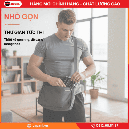 Thiết kế nhỏ gọn, nhẹ và tiện lợi của máy massage cầm tay JAPANI Sun Power MK001