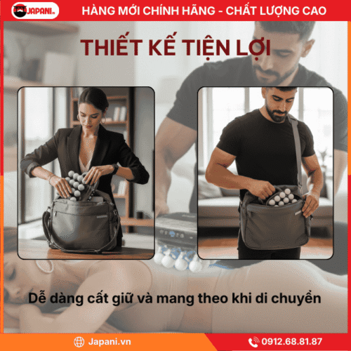 Thiết kế nhỏ gọn, nhẹ và tiện lợi của máy massage