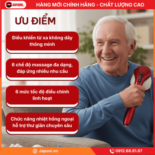 Ưu điểm nổi bật của máy massage đa năng nhiệt hồng ngoại JAPANI MDN-4468