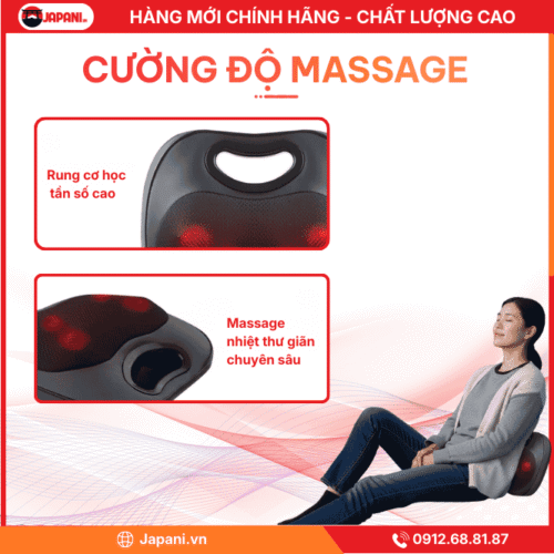 Cường độ massage của đệm Mát Xa Lưng JAPANI Sun Power AMD-02