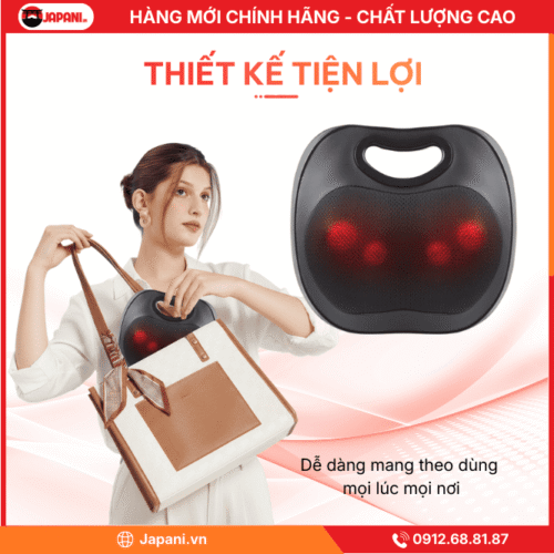 Đệm Massage Lưng JAPANI Sun Power AMD-02 Thiết Kế Nhỏ Gọn, Tiện Lợi