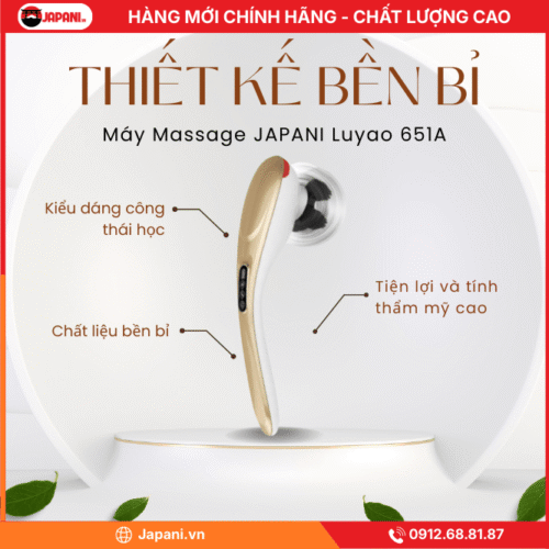 Thiết Kế Tiện Lợi và Bền Bỉ Máy Massage Cầm Tay Không Dây JAPANI MS 2675