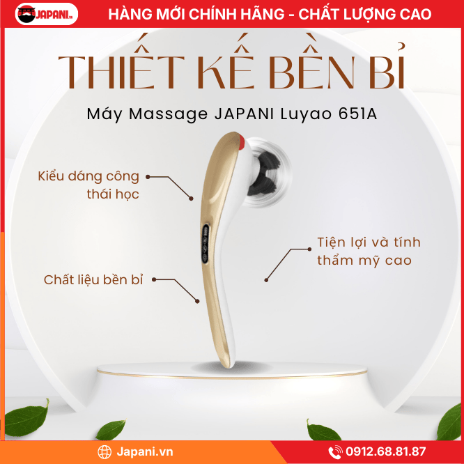 Thiết Kế Tiện Lợi và Bền Bỉ Máy Massage Cầm Tay Không Dây JAPANI MS 2675
