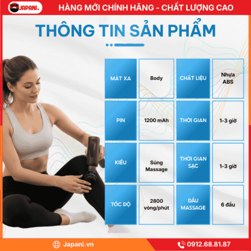 Thông Tin Chi Tiết Máy Massage Cầm Tay JAPANI MS 2500