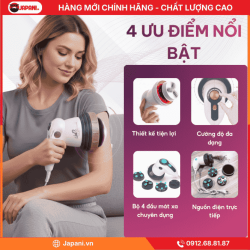 Ưu Điểm Nổi Bật Của Máy Mát Xa Cầm Tay Điện JAPANI Sun Power AMQ-001
