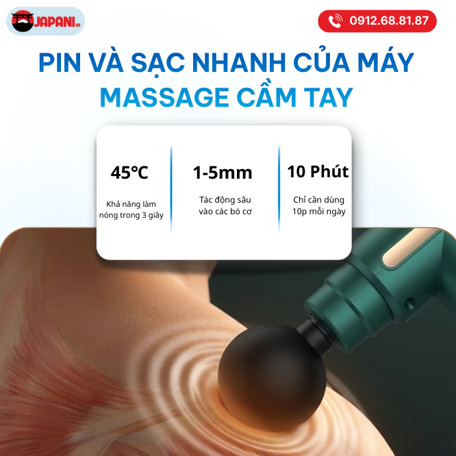 C&ocirc;ng nghệ nhiệt hồng ngoại m&aacute;y massage cầm tay