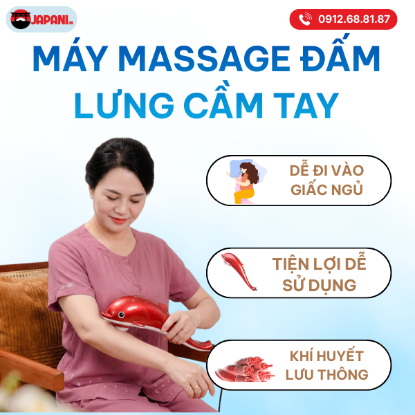 C&ocirc;ng dụng của m&aacute;y massage đấm lưng cầm tay c&aacute; heo 