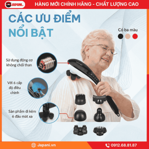 Ưu điểm nổi bật của Máy massage đấm lưng cầm tay JAPANI MDL-5484
