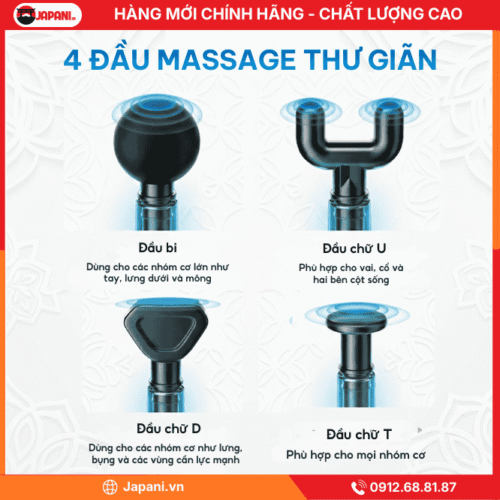 Đa Dạng Đầu Massage Máy Massage Mini JAPANI MMM-5698