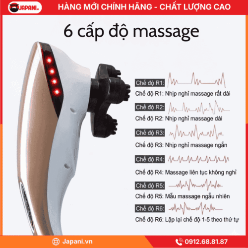 Cường độ rung của Máy massage cầm tay JAPANI MCT-4693