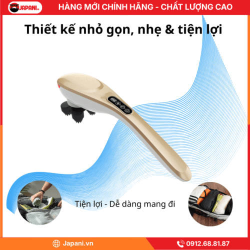 Thiết kế tiện lợi và bền bỉ của Máy massage đấm lưng cầm tay JAPANI MDL -5484