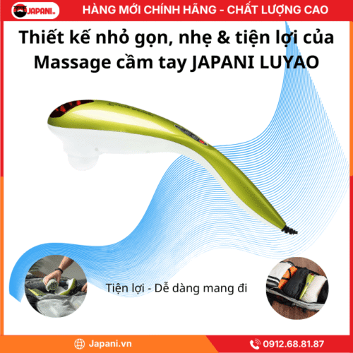 Thiết kế nhỏ gọn, nhẹ & tiện lợi của Massage cầm tay JAPANI MCT-4519