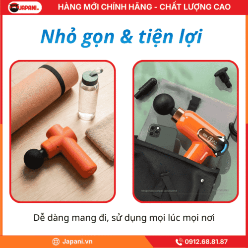 Thiết kế nhỏ gọn, tiện lợi của máy massage cầm tay mini JAPANI CTMINI-5741